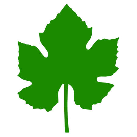 Grape leaf icon with flat style. Isolated vector grape leaf icon image on a white background.のイラスト素材