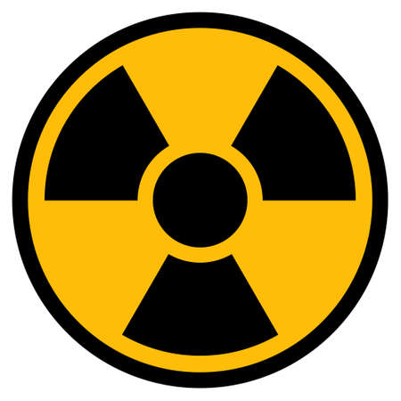 Radioactive icon with flat style. Isolated vector radioactive icon image on a white background.のイラスト素材