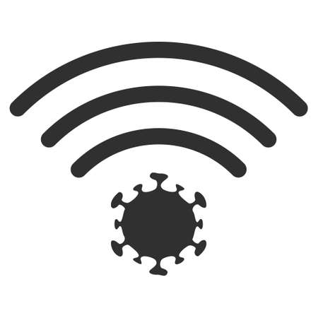 Virus source icon with flat style. Isolated vector virus source icon image on a white background.のイラスト素材