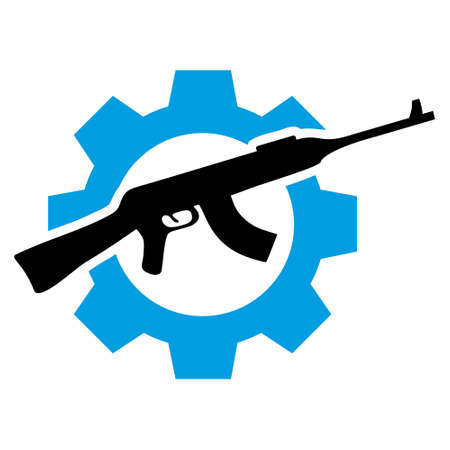Weapon industry icon with flat style. Isolated vector weapon industry icon image on a white background.のイラスト素材