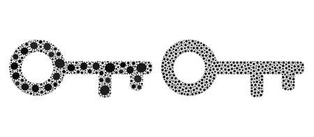 Vector covid-2019 mosaic key organized for pharmacy applications. Mosaic key is based on icon and it is designed from biohazard covid-2019 viral items. Mosaic key designed with covid items.のイラスト素材