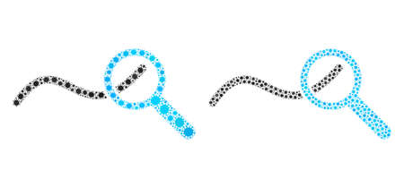 Vector covid mosaic expore wave chart designed for pandemic projects. Mosaic expore wave chart is based on icon and it is made of biological hazard covid-2019 pathogen icons.のイラスト素材