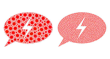 Vector coronavirus mosaic emergency message combined for pandemic posters. Mosaic emergency message is based on icon and it is designed of biohazard covid-2019 viral items.のイラスト素材