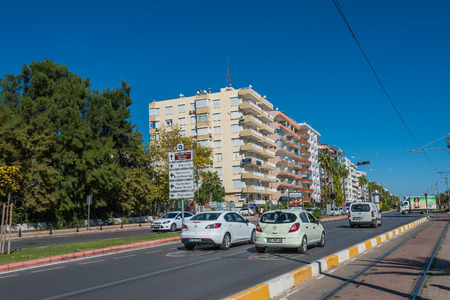 Modern cityscape and nature of beautiful Antalya, Turkey, 2014のeditorial素材