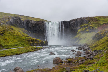 Wonderful waterfall in Iceland, summer, 2015の写真素材