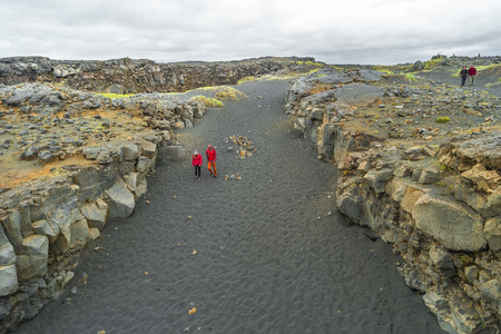 Place between two continents on Iceland, summer, 2016の写真素材