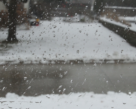 Rain on windowの写真素材