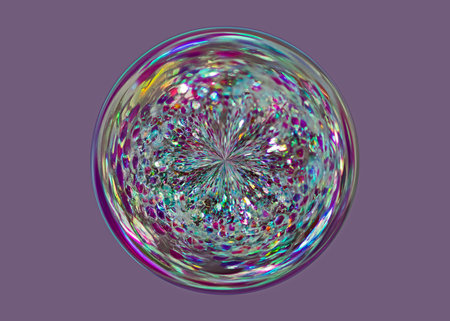 Glitter circle design abstract fractal background a computer-generated 2D illustration, textureの写真素材