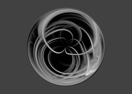Modern black and white abstract fractal background a computer-generated 2D illustration, textureの写真素材
