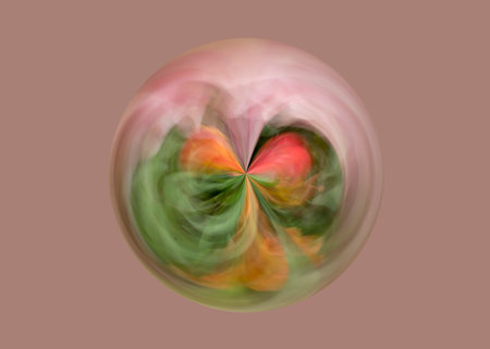 Pastel colored floral blurred abstract fractal background a computer-generated 2D illustration, textureの写真素材