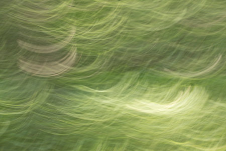 Abstract motion blur effect. Light green and white blurred background. Abstract motion blur background.の写真素材