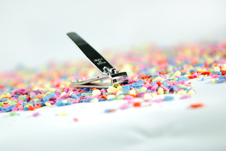 Finger nail clippingsの写真素材