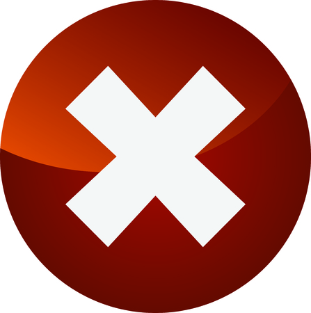 Error icon button on white backgroundの写真素材