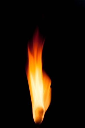 The Fire flames on black background .の写真素材