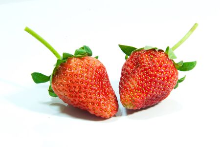 strawberry over white backgroundの写真素材