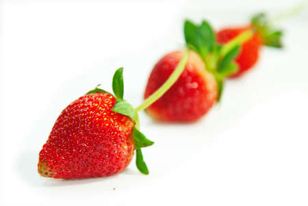 strawberry over white backgroundの写真素材