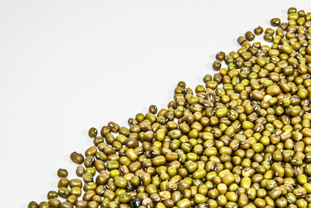 Mung bean on white background.の写真素材