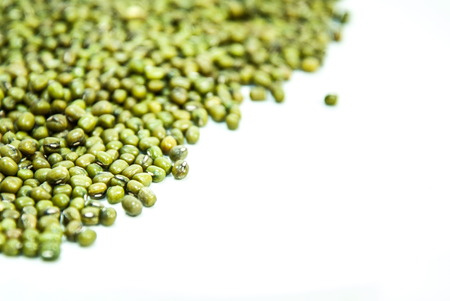 Mung bean on white background.の写真素材