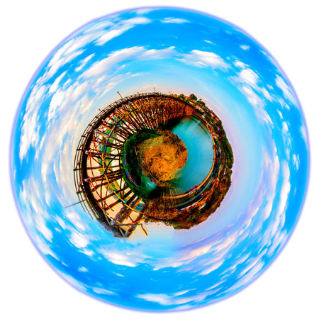 360 degree little planetの写真素材