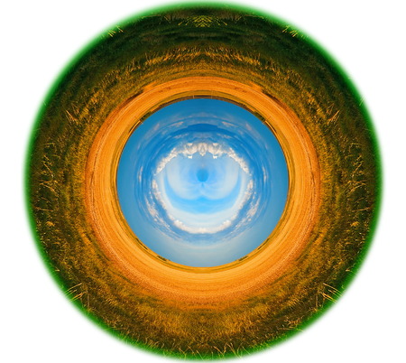 360 degree little planetの写真素材