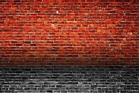 Picture of brick wall used as background, text inputの写真素材