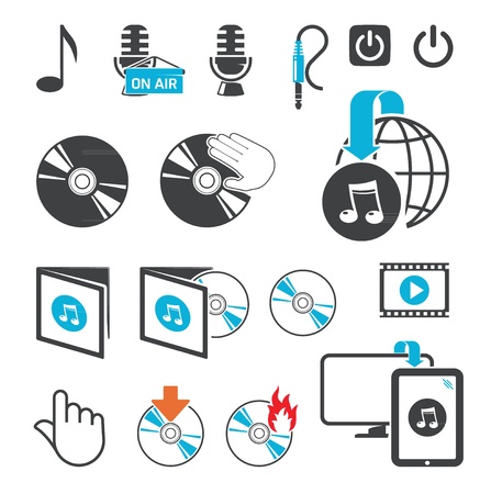 Icons for audio-video filesのイラスト素材