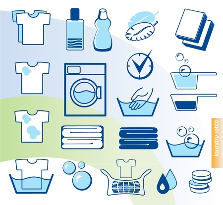 Laundry vector icons setのイラスト素材