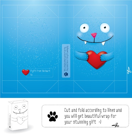 Creative cute wrap layout for giftのイラスト素材
