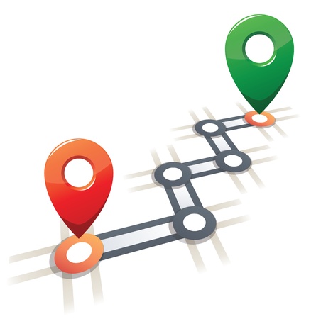 Abstract conception of movement, network and communicationのイラスト素材