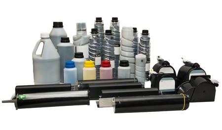 Ink and cartridges for printers, scannersの写真素材