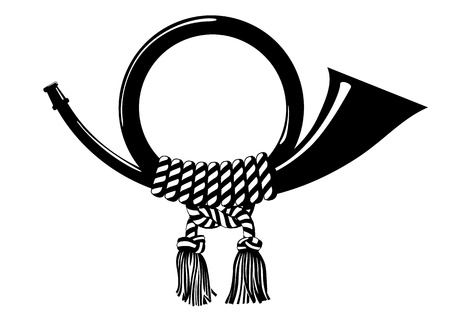 Post horn, symbol of national post serviceのイラスト素材