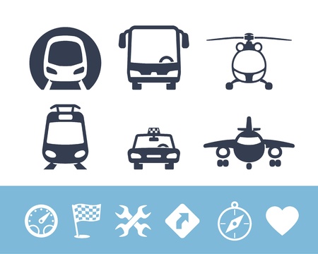 Transport icons setのイラスト素材