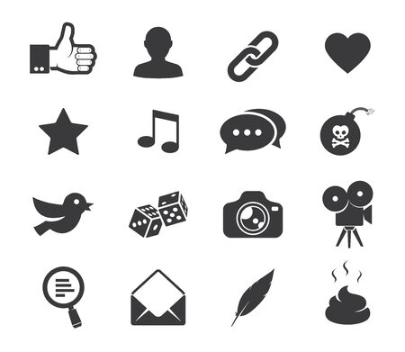 Social media iconsのイラスト素材