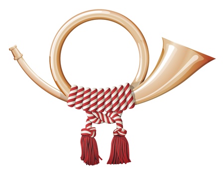 Post horn, symbol of national post serviceのイラスト素材