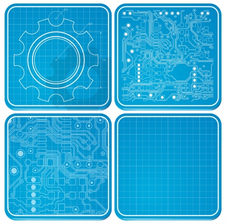 Circuit board design. Technology theme.のイラスト素材