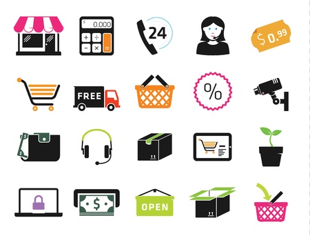 Shopping icons setのイラスト素材