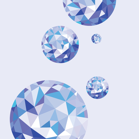 Abstract background with round crystalsのイラスト素材