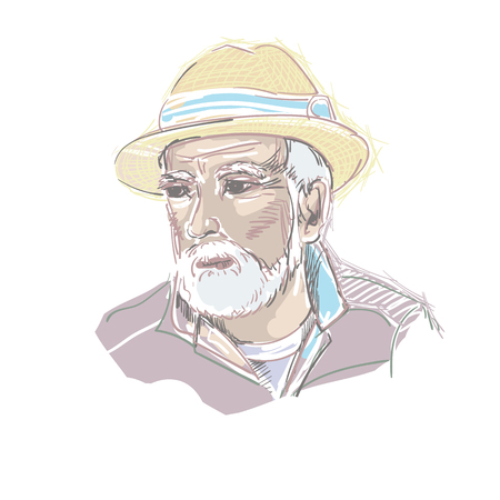 Portrait of old manのイラスト素材