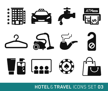 Hotel and Travel icons set 03のイラスト素材