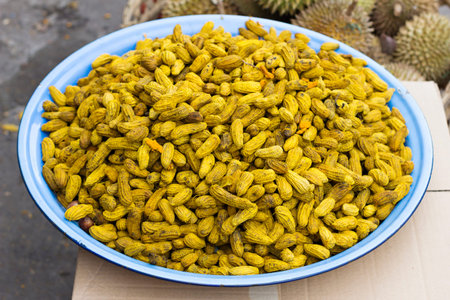 Fresh peanuts at farmers market stall, Bali, Indonesia