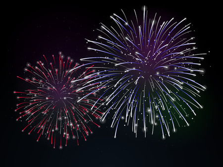 Vector fireworks, good for dark backgroundsのイラスト素材