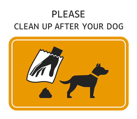 Sign template - Please clean up after your dogのイラスト素材