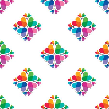 Set of 4 seamless patternsのイラスト素材