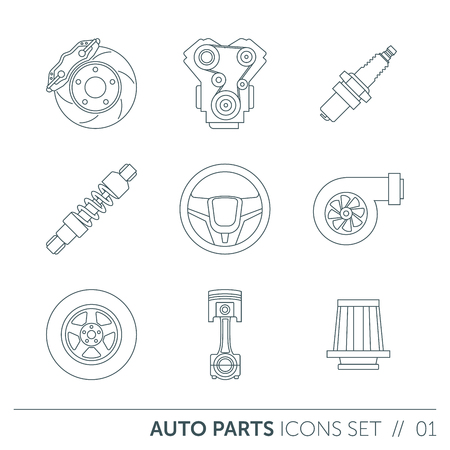 Car spare partsのイラスト素材