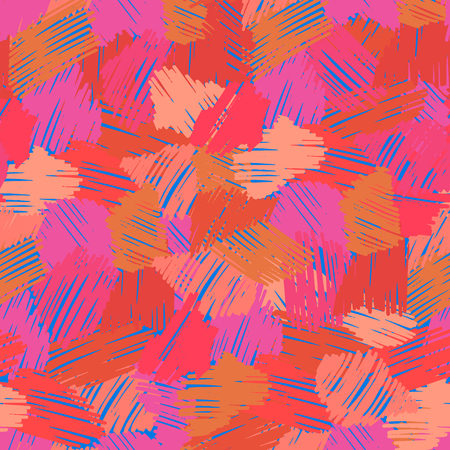Funky abstract seamless background with free hand strokes texture. Pattern good for textile, wrapping paper.のイラスト素材
