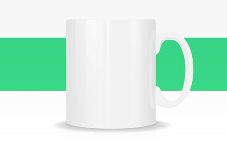 Template ceramic white mug withのイラスト素材