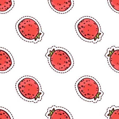 seamless strawberry illustrationのイラスト素材