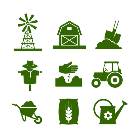 Agriculture industry and gardening. Icons setのイラスト素材