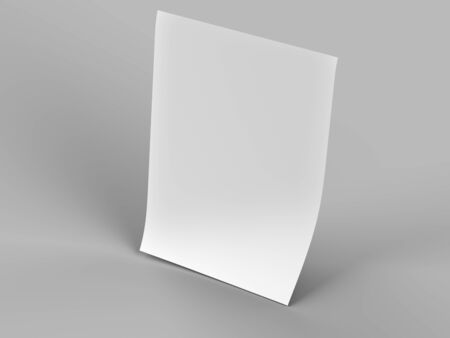 Empty paper sheet in A4 format - 3d illustrationの写真素材