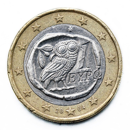greece euro coinの写真素材